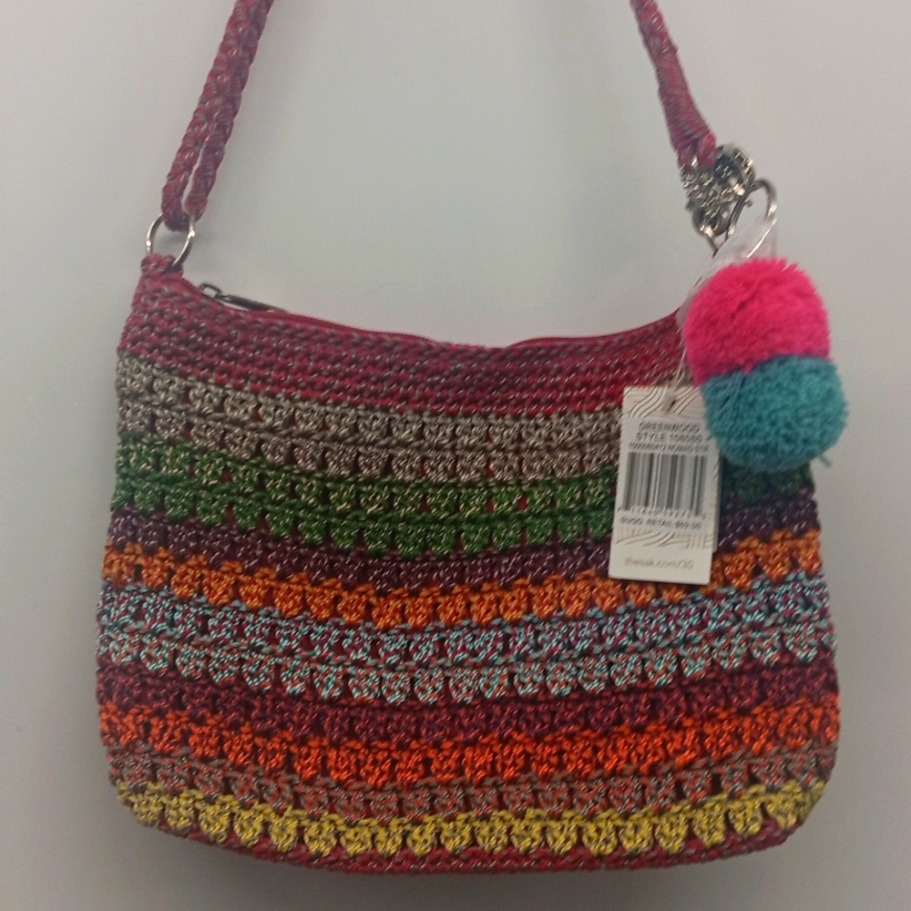 THE SAK • Hand crocheted colorful bag NWT